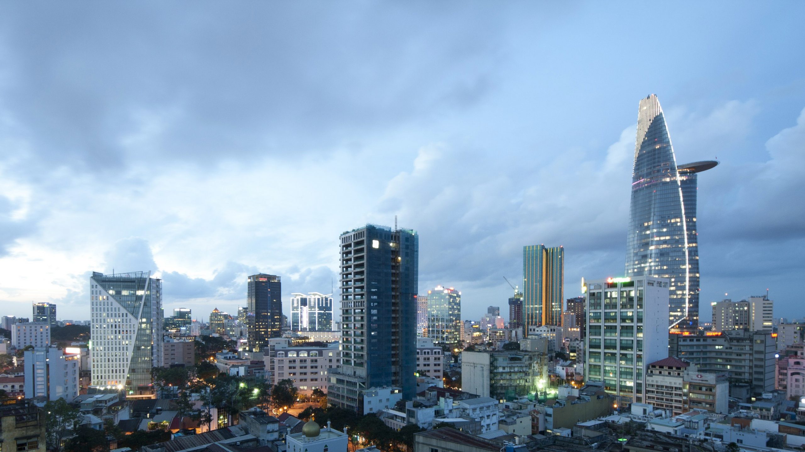 Skyline and cityscape in Saigon, Vietnam